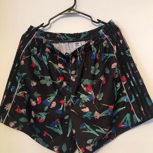 Adidas Women's Black Floral tracksuit shorts